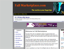 Tablet Screenshot of fabmarketplace.com